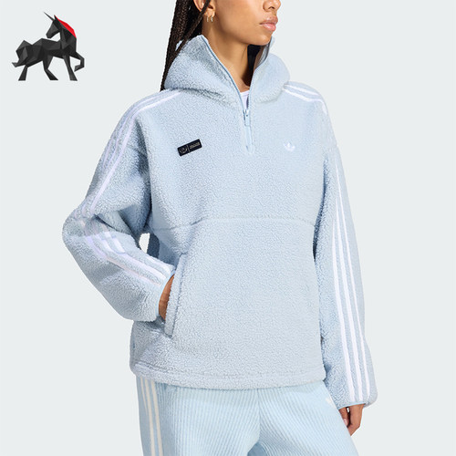 Adidas/阿迪达斯正品三叶草女士连帽保暖休闲长袖卫衣LD8925