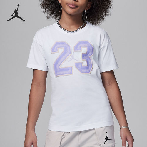Nike耐克正品Jordan大童数字图案圆领短袖休闲运动T恤45C990-001