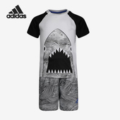 BOYS婴童透气休闲运动套装 Adidas CF7423 SSET FUN 阿迪达斯正品
