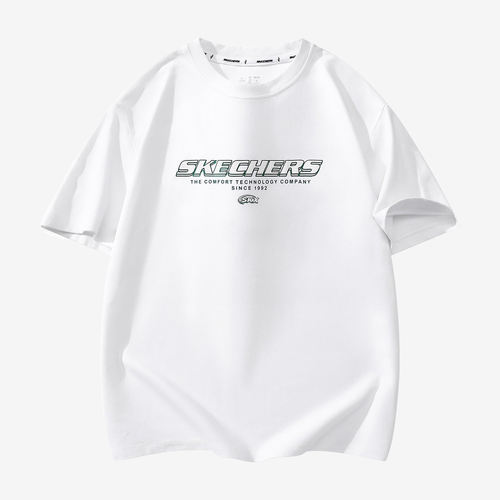 Skechers斯凯奇正品男女轻便舒适日常出行运动T恤L225U164-0136
