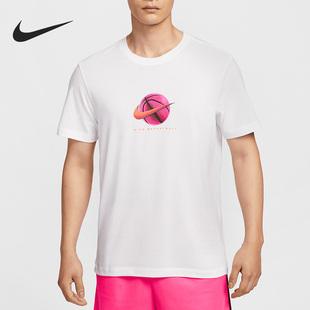 耐克官方正品 运动宽松图案篮球T恤HJ3465 2025夏季 男士 100 款 Nike