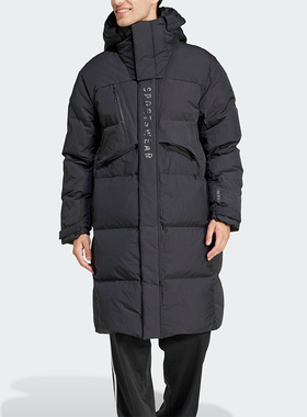 Adidas/阿迪达斯正品新款男士时尚抗风保暖长款羽绒服JM4605