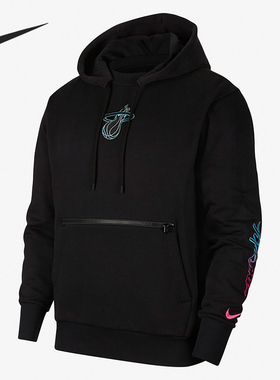 Nike/耐克正品迈阿密热火队COURTSIDE NBA男子套头连帽衫 CN1815