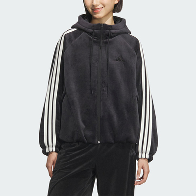 Adidas/阿迪达斯正品2025秋季款女士日常运动保暖连帽外套KB7606