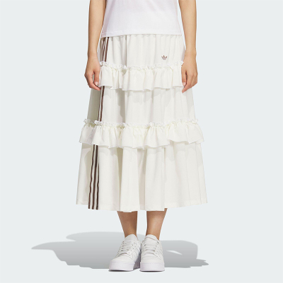 Adidas/阿迪达斯正品三叶草女士时尚休闲优雅宽松蛋糕裙KQ6506