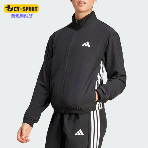 Adidas/阿迪达斯正品25新款女士经典梭织训练运动跑步外套JD6539