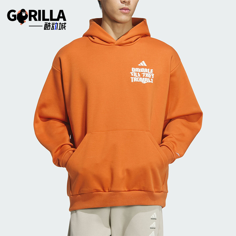 阿迪达斯男士加绒保暖运动卫衣