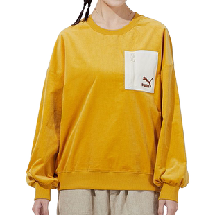 Puma/彪马官方休闲女子时尚潮流运动圆领卫衣套头衫534753-37