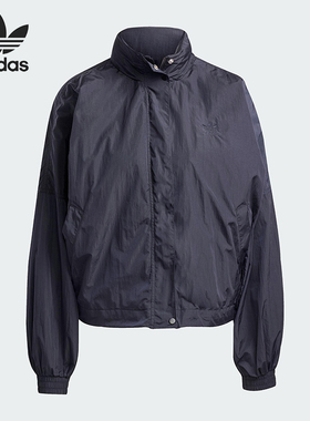 Adidas/阿迪达斯正品三叶草女士梭织立领拉链运动夹克外套JD2583
