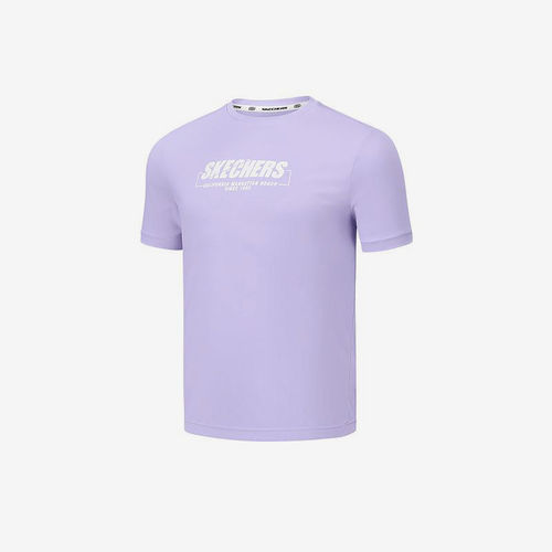 Skechers/斯凯奇正品夏季款儿童透气印花针织短袖T恤衫P225K090