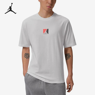 Nike/耐克正品JORDAN新款男白色印花圆领经典短袖T恤IF3065-100