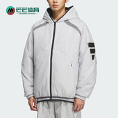 JKT男士 Adidas 双面保暖棉服JZ8722 PAD 阿迪达斯正品 FUSTL