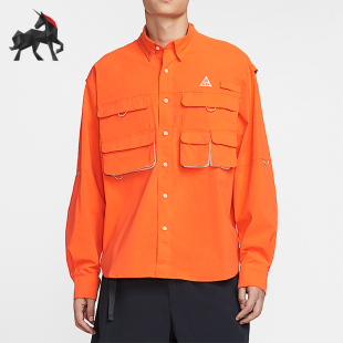 Nike/耐克正品Dri-FIT男士运动轻盈透气翻领工装衬衫HJ2466-819