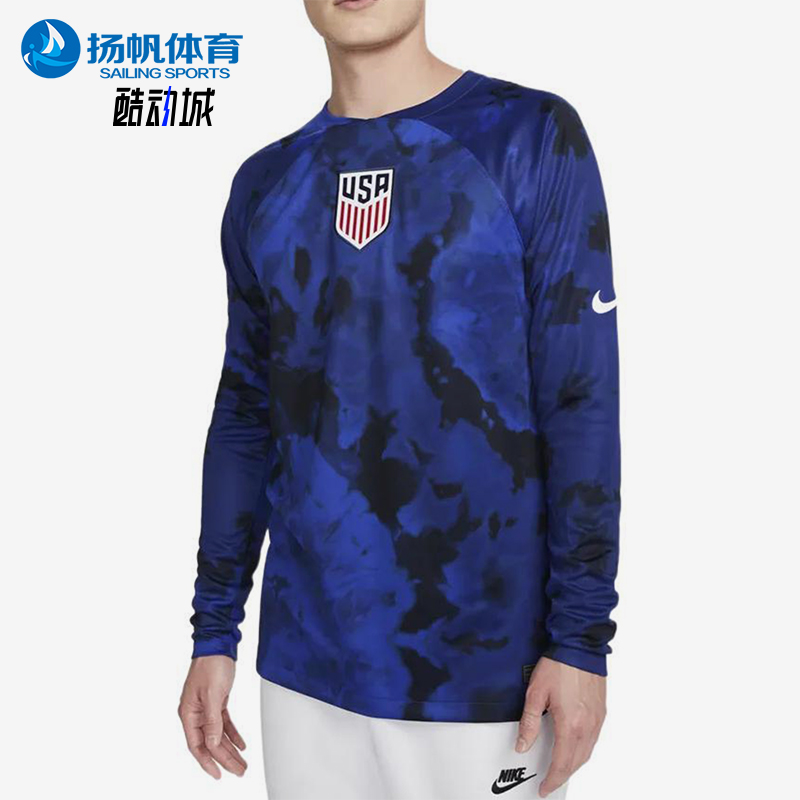 Nike/耐克正品春秋男士复古印花足球经典柔软长袖T恤DN0671-452