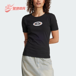 圆领运动短袖 Adidas 修身 三叶草女士经典 T恤KA2686 阿迪达斯正品