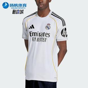 男士 2025夏季 阿迪达斯正品 JJ1931 比赛修身 足球短袖 经典 Adidas