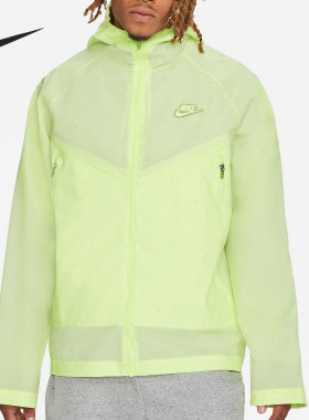 Nike/耐克正品春季新款男子休闲半透明连帽夹克外套 DA0394-383