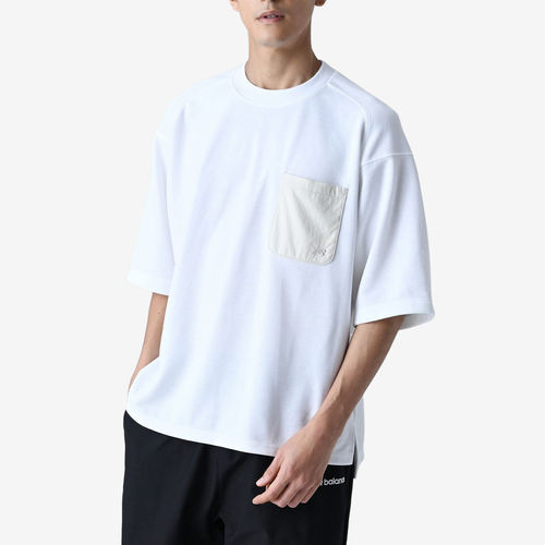 New Balance新百伦正品Met24男女运动宽松短袖T恤AMT55005-WT