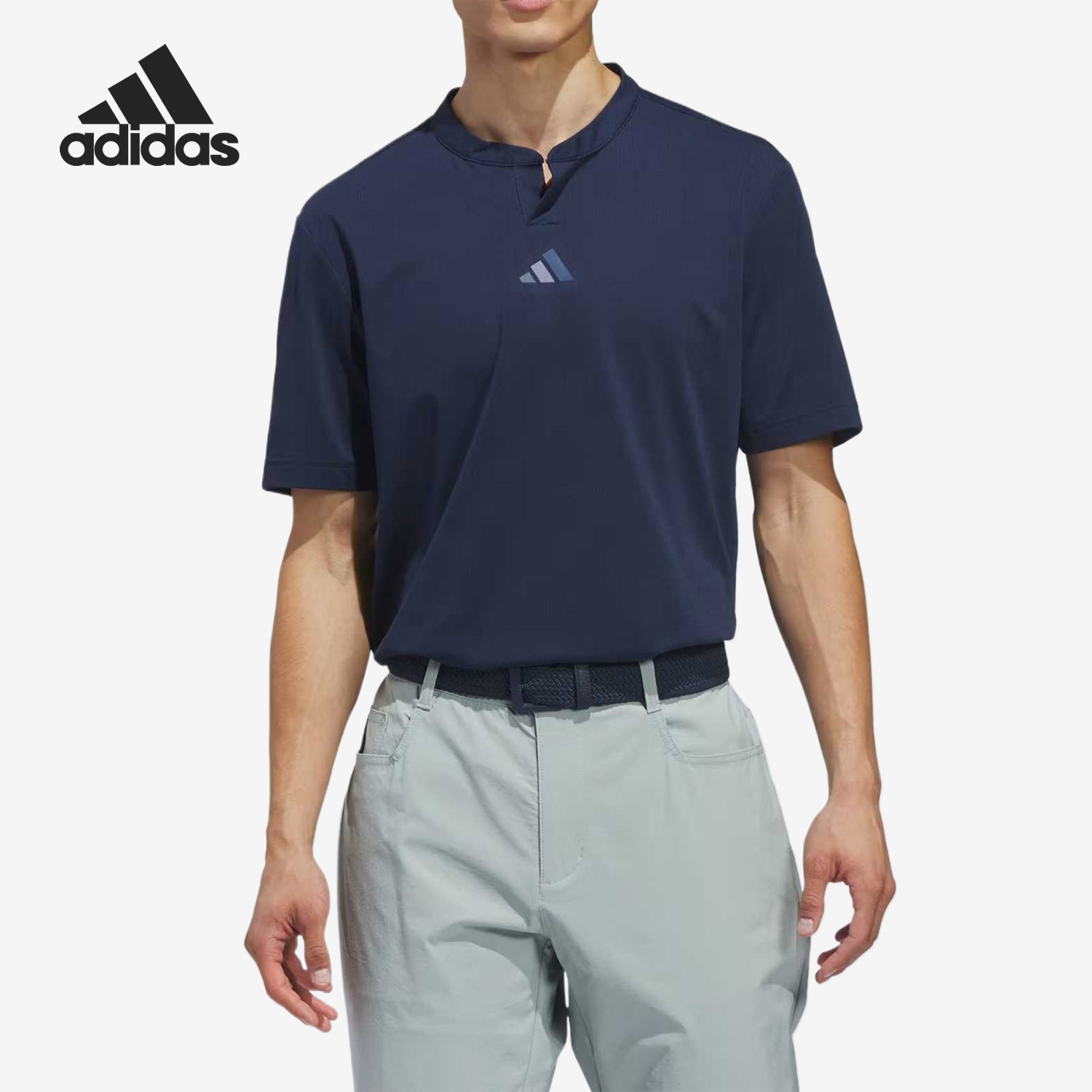 Adidas/阿迪达斯正品男士透气运动休闲套头高尔夫球服JY5427