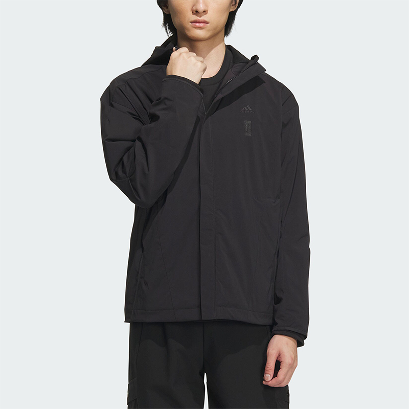 Adidas/阿迪达斯正品新款男士抽绳连帽梭织运动夹克IX4287