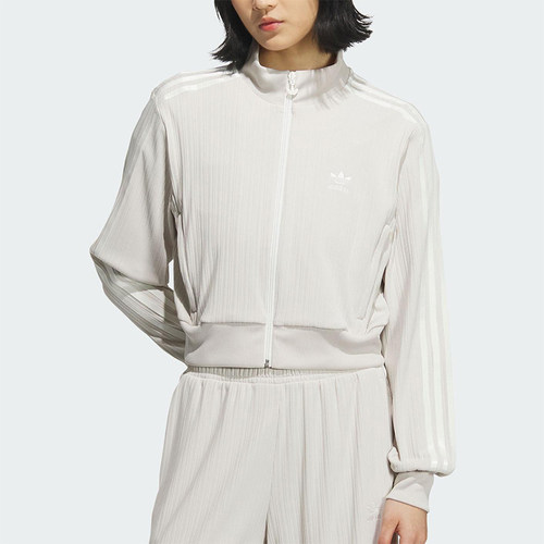 Adidas/阿迪达斯正品三叶草女士立领复古三条纹运动外套KB8951