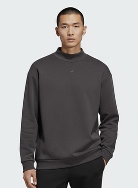 Adidas/阿迪达斯正品篮球加绒情侣针织运动圆领卫衣IX1966