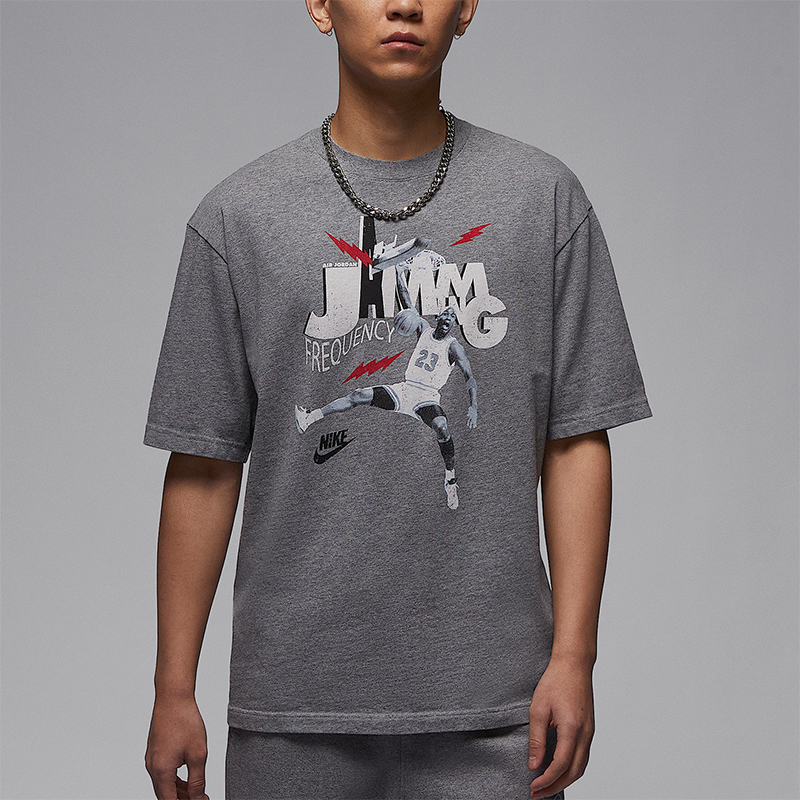 Nike/耐克正品JORDAN男士复古厚实透气休闲图案短袖HJ2930-091