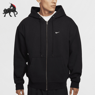 Nike/耐克正品Solo Swoosh男士全长拉链连帽外套FZ1165-010