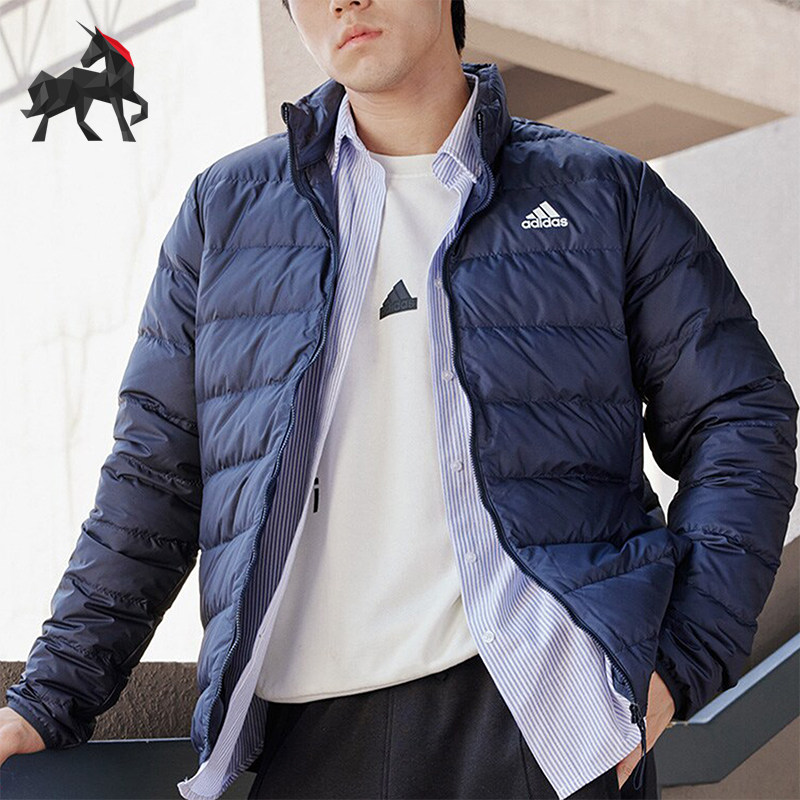 Adidas/阿迪达斯正品新款男士立领修身运动休闲羽绒服JN4341