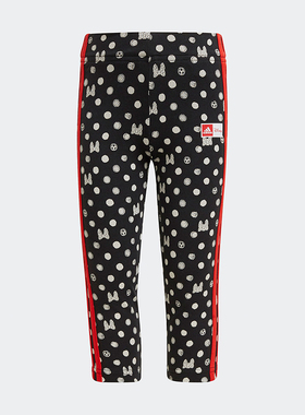 Adidas/阿迪达斯正品2025小童舒适时尚印花紧身运动长裤GN4936