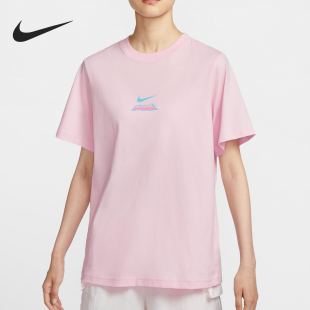 HM4625 Nike 女士休闲印花宽松运动短袖 2024新款 663 耐克正品