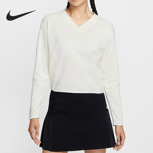Nike/耐克正品2025秋季款女士运动V领套头高尔夫上衣IH1946-133