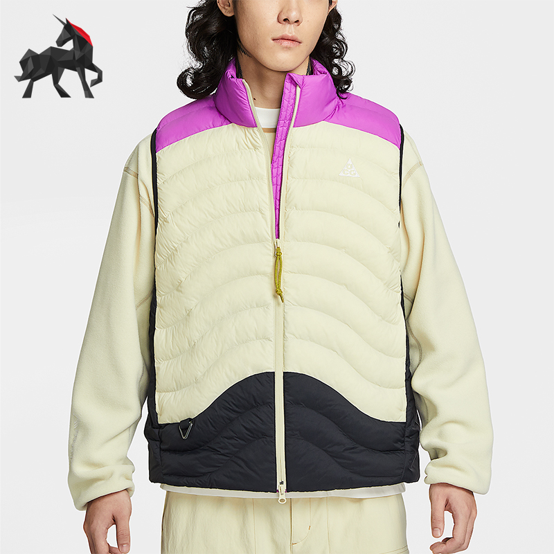 Nike/耐克正品2025秋季款男士休闲保暖立领拼接马甲HV0606-551