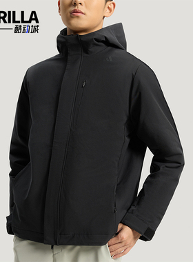 Adidas/阿迪达斯正品武宗系列新款男黑色经典保暖夹克外套KG0826
