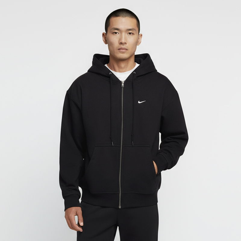 Nike/耐克正品Solo Swoosh男士全长拉链连帽外套FZ1165-010