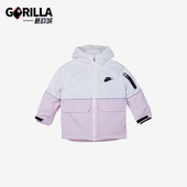 小童耐穿拼接保暖运动连帽休闲棉服HQ7315 冬季 133 耐克正品 Nike