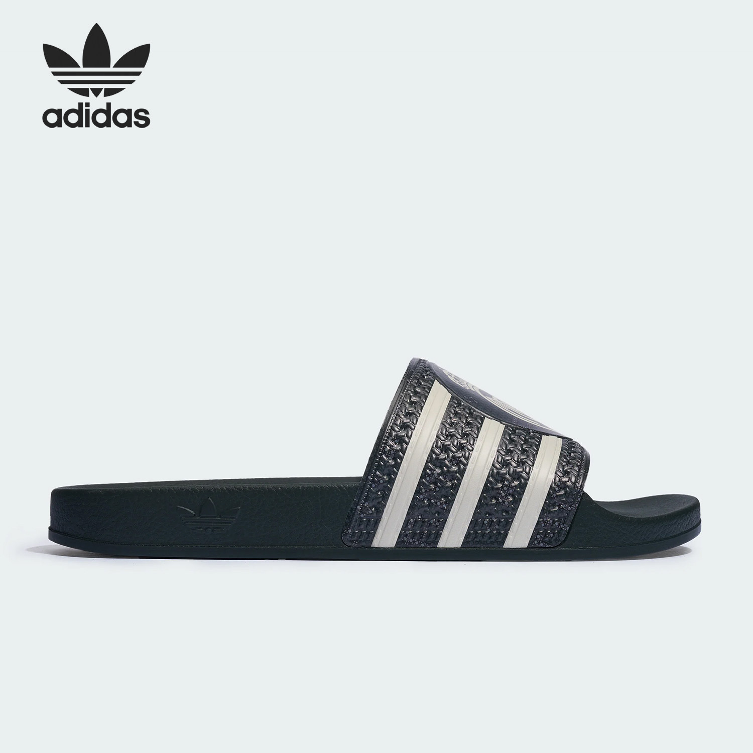 Adidas/阿迪达斯正品男女同款足球俱乐部经典休闲文化拖鞋KH7155