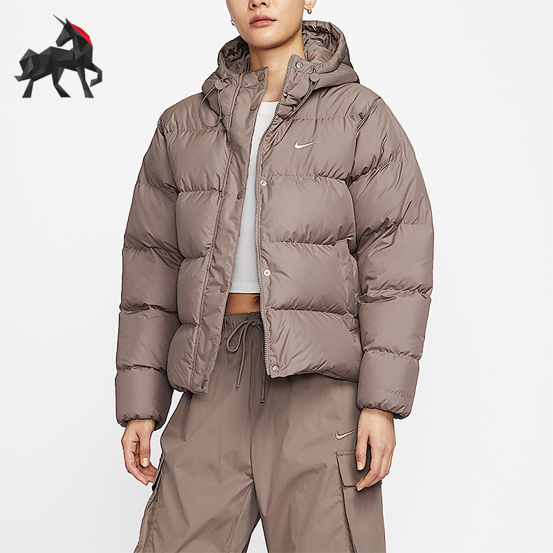 Nike/耐克正品2025秋季款女士日常运动连帽保暖羽绒服IH0728-214