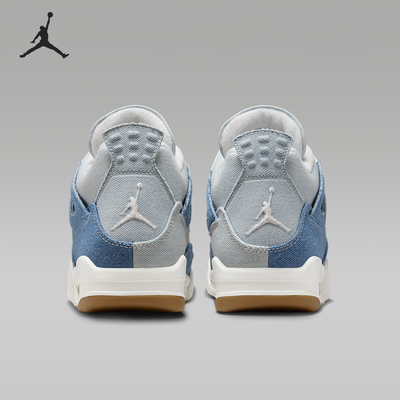 Nike/耐克正品JORDAN女士耐磨气垫减震中帮牛仔篮球鞋IB6716-100