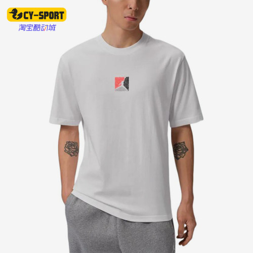 Nike/耐克正品JORDAN新款男白色印花圆领经典短袖T恤IF3065-100