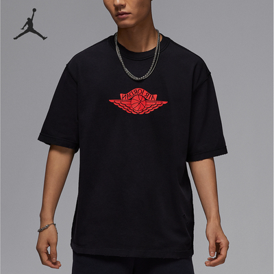 Nike/耐克正品JORDAN男士针织透气宽松经典休闲短袖IB3131-010
