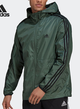 Adidas/阿迪达斯官方正品 M 3S WB 男子连帽风衣夹克外套 GQ0601