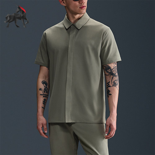 Nike/耐克正品Dri-FIT男士透气运动宽松经典翻领衬衫HQ6959-320