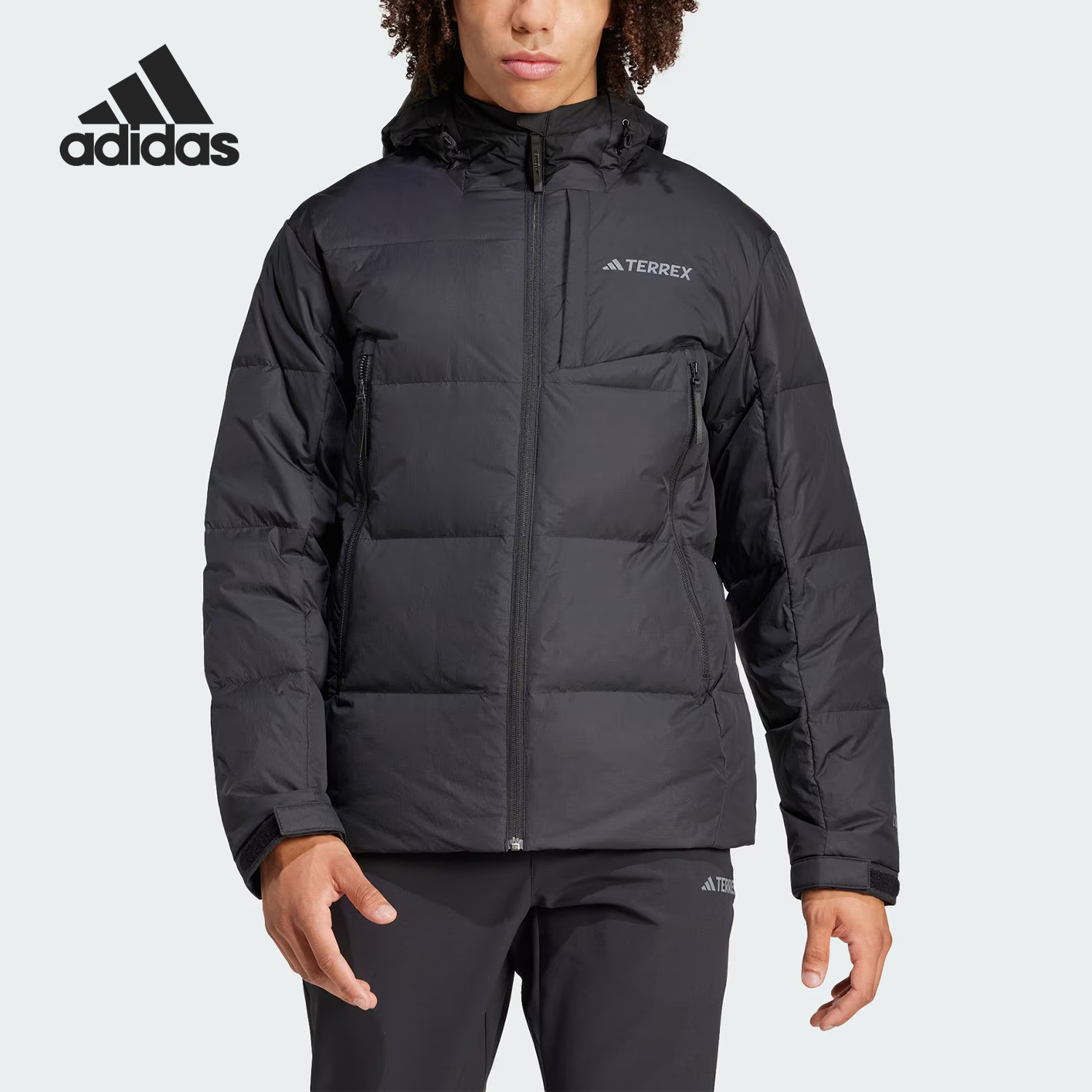 Adidas/阿迪达斯正品XPL GOOSE JKT男士连帽保暖羽绒服IX5621