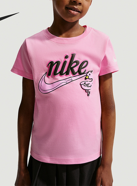 Nike/耐克正品女士针织圆领印花简约运动短袖T恤IZ7749-621