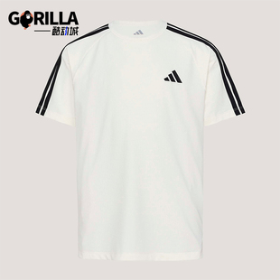 Adidas/阿迪达斯正品夏季儿童透气圆领日常运动轻盈短袖T恤KY8365