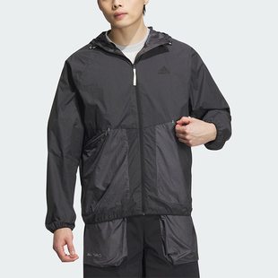 Adidas/阿迪达斯正品新款男士宽松运动户外连帽外套JI8658