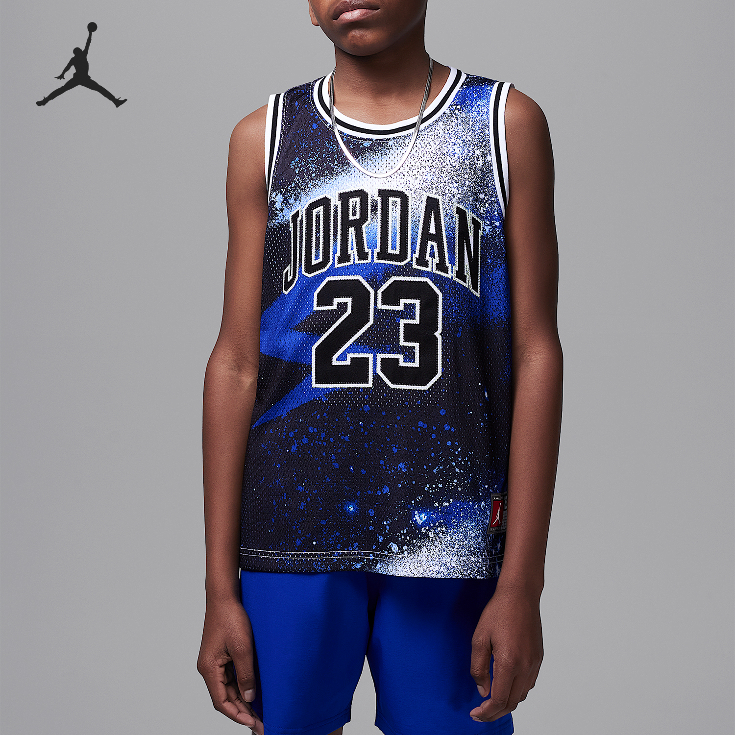 Nike/耐克正品JORDAN大童透气针织网眼布经典运动球衣FV3168-017