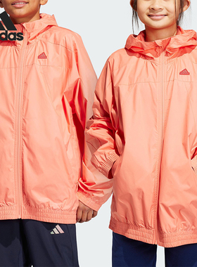 Adidas/阿迪达斯正品春秋大童轻薄梭织户外宽松外套HR6276
