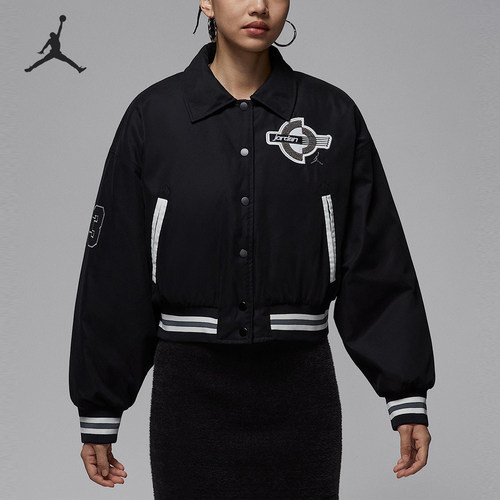 耐克女士翻领耐穿休闲运动外套